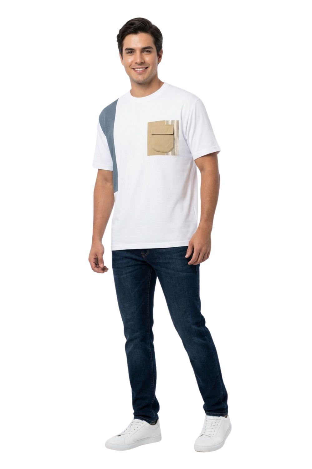 Camiseta  Combinada con Bolsillo Frontal