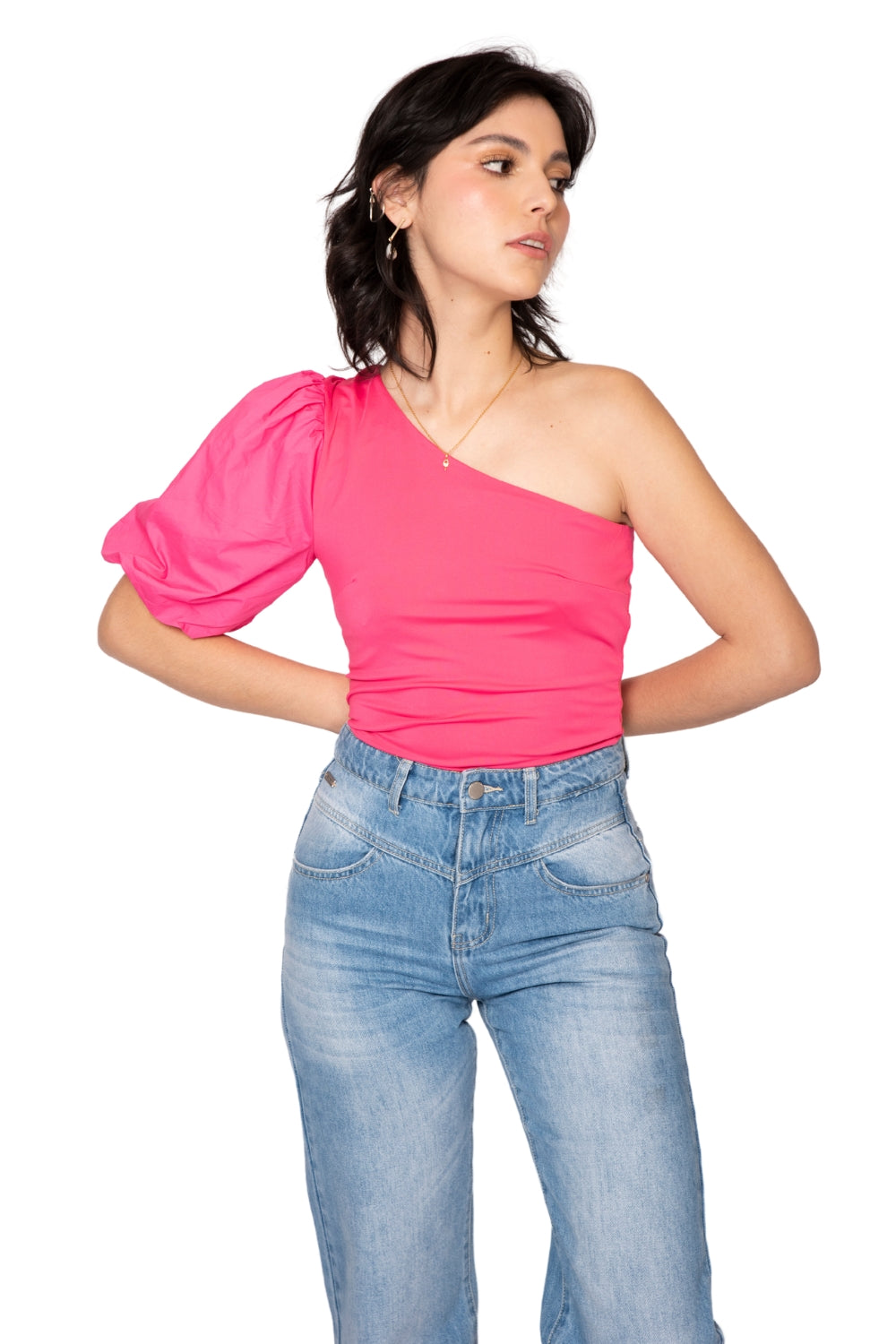 BLUSA  ASIMETRICA  PARA MUJER