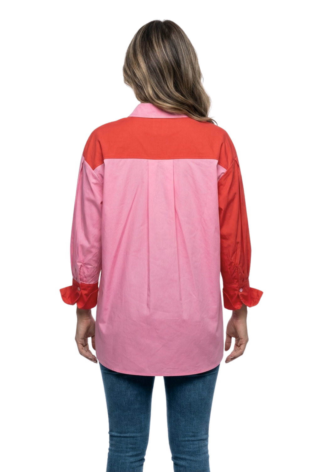 Camisa Overzise Doble Tono