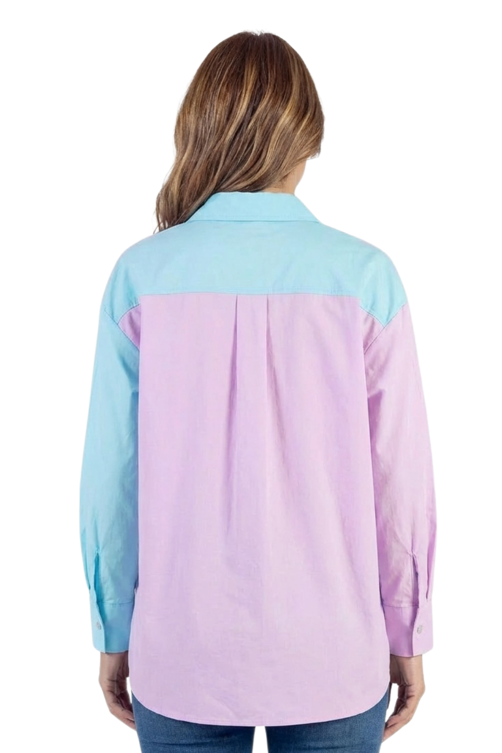 Camisa Overzise Doble Tono
