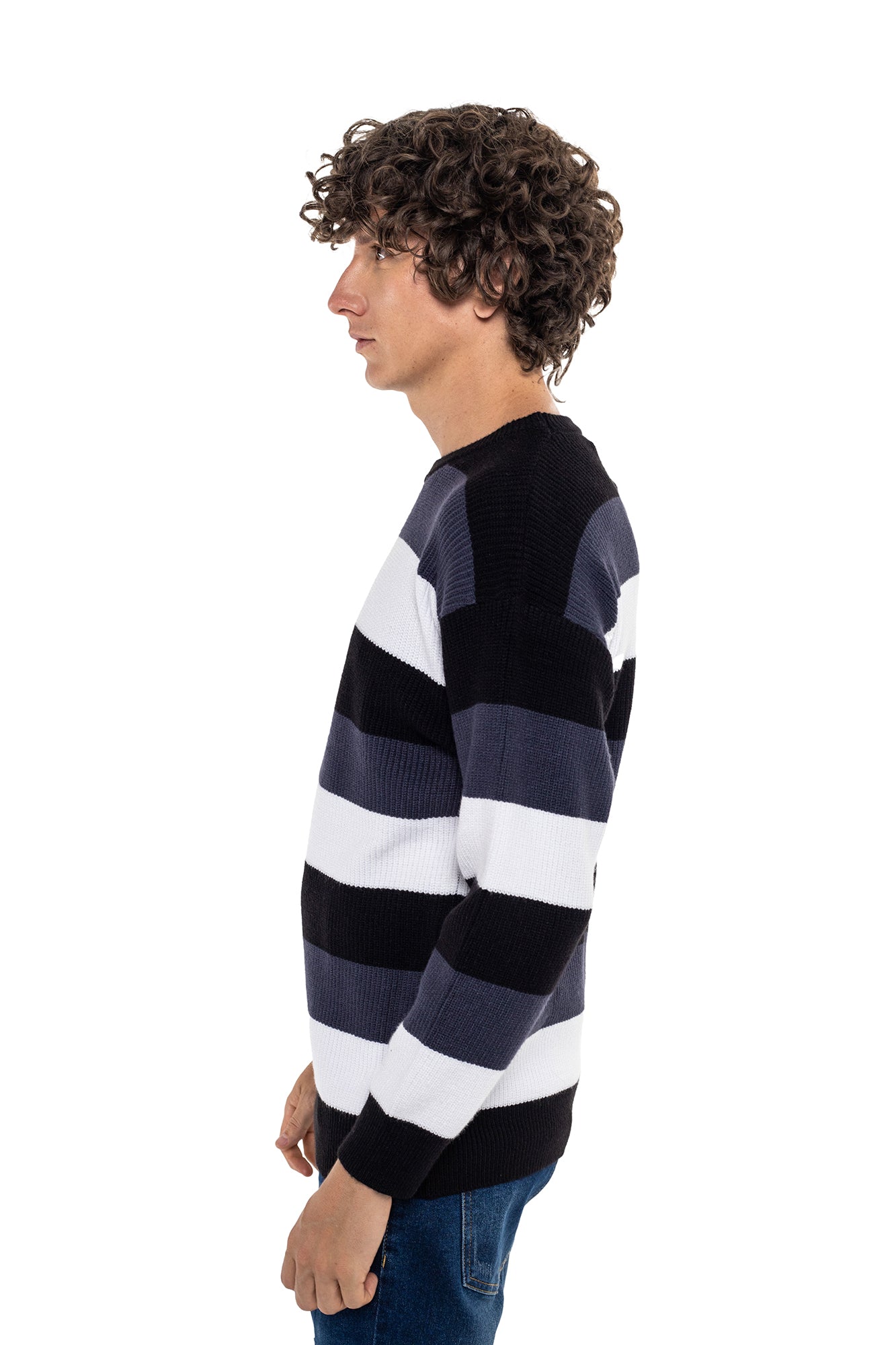 Sweater A Rayas Para Hombre