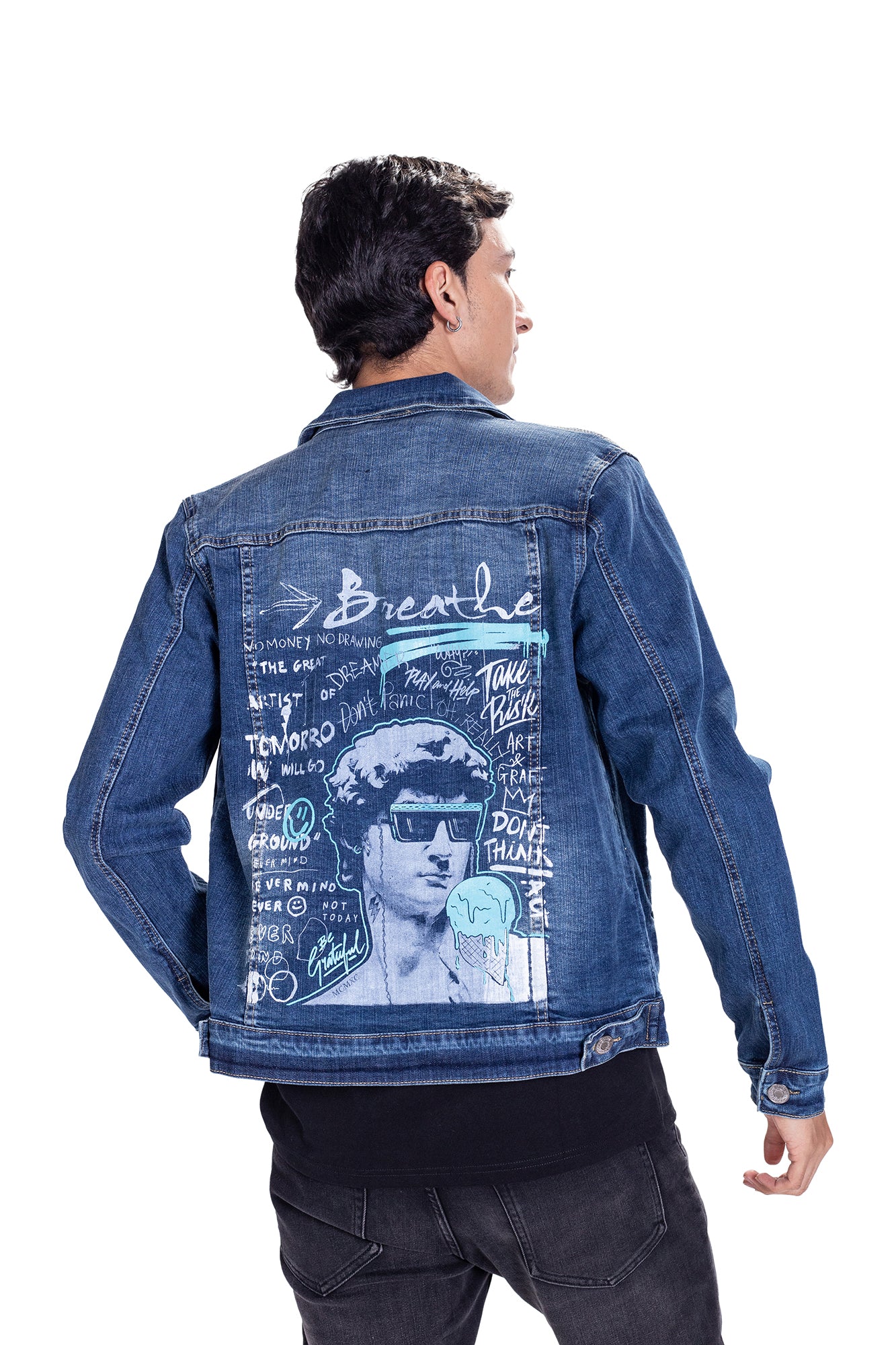 Chaqueta Denim con diseño Para Hombre