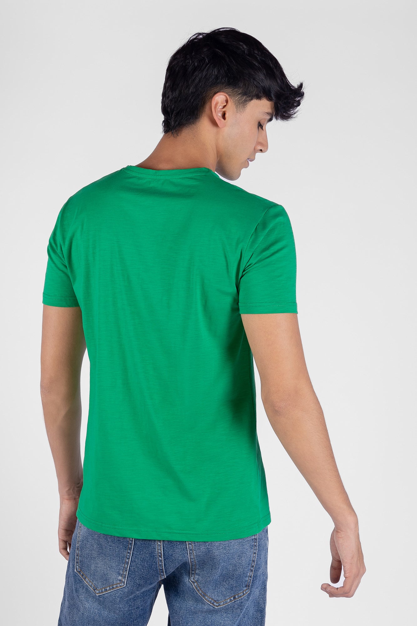 Camiseta Básica Verde - Hombre