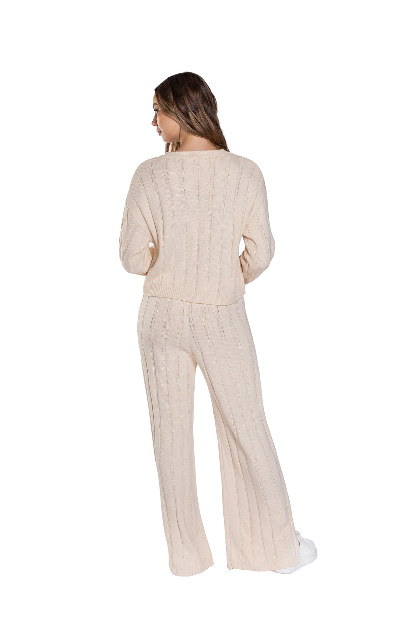 SET COMFY TEJIDO BEIGE PARA MUJER