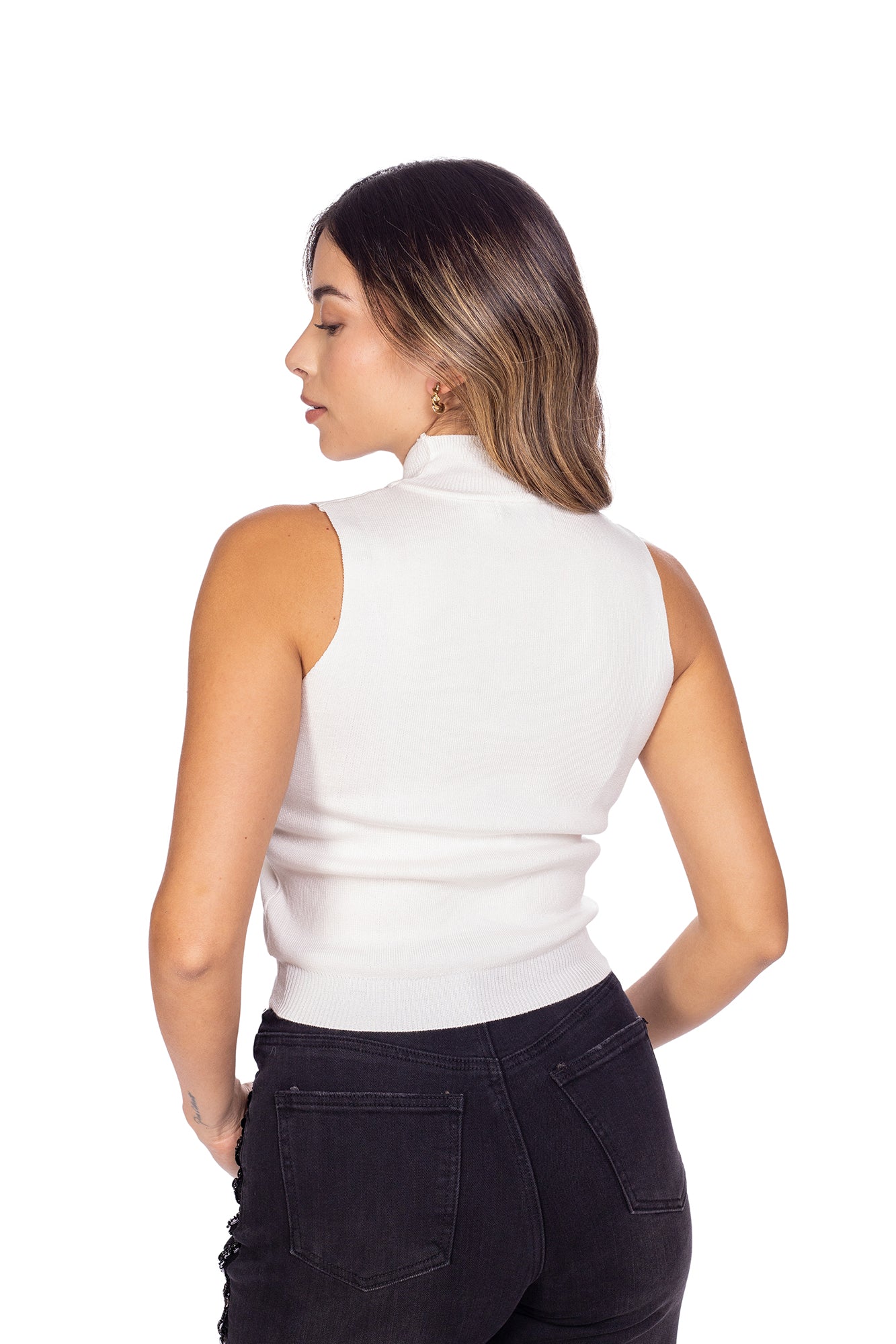 BLUSA CUELLO ALTO PARA DAMA