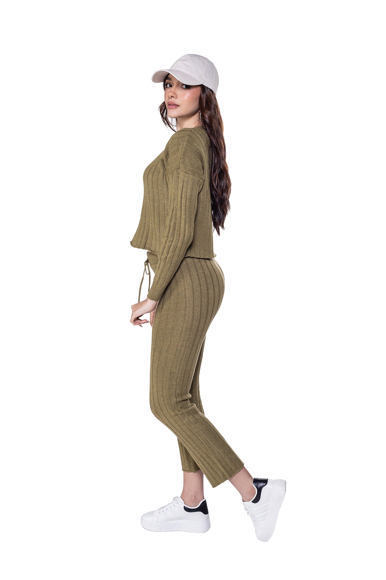 Set Comfy Tejido Verde Para Mujer