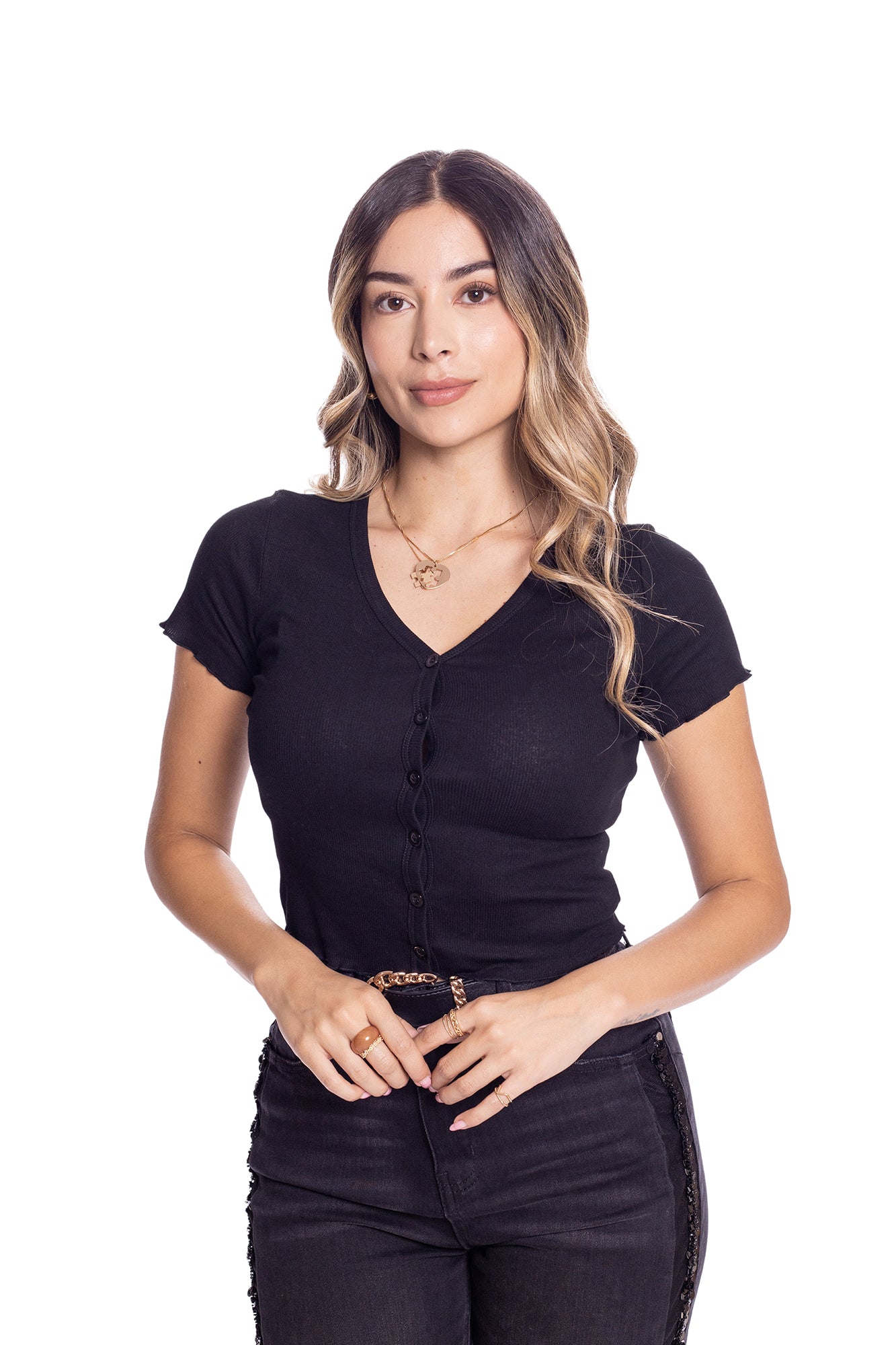 BLUSA CON BOTONES PARA DAMA