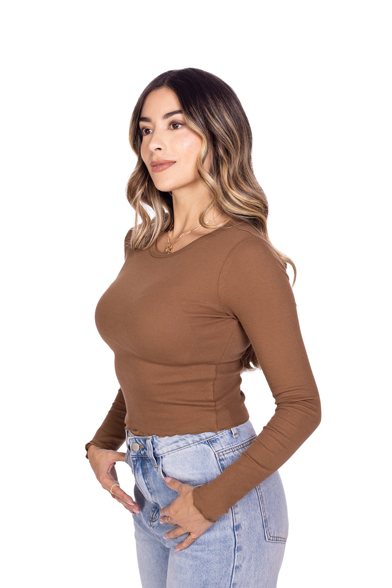 BLUSA MANGA LARGA BÁSICA