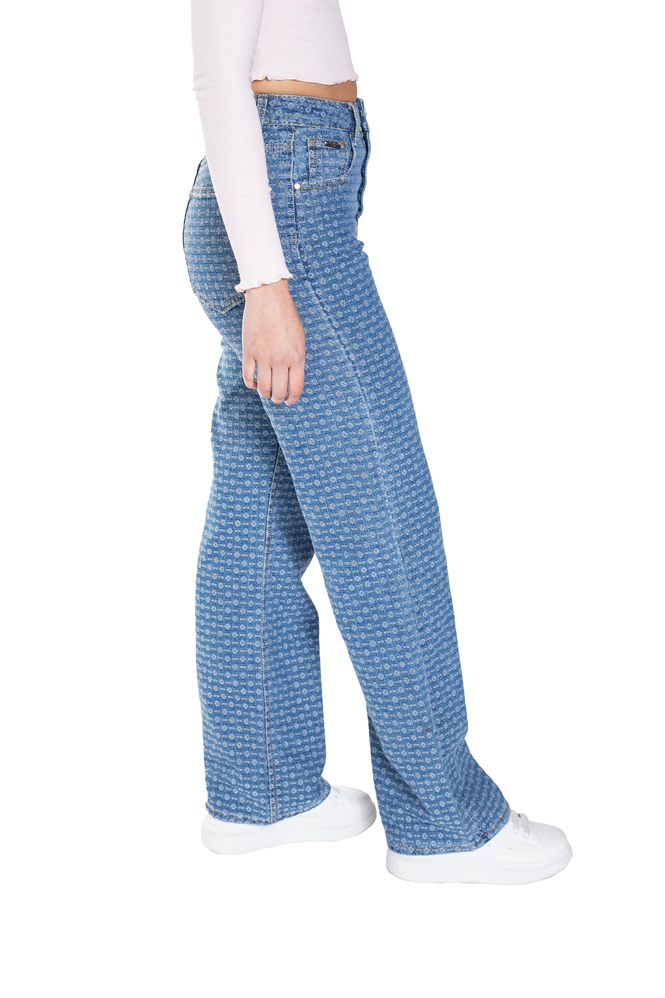 JEAN WIDE LEG TEXTURIZADO