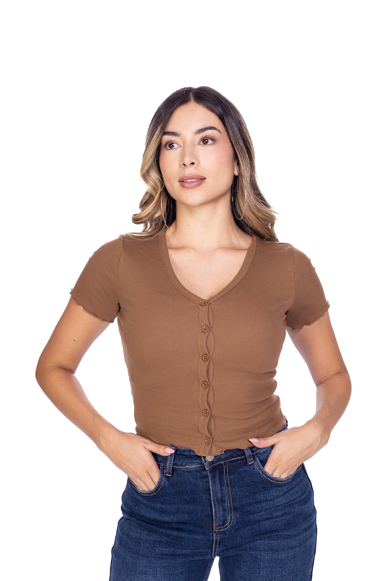 BLUSA CON BOTONES PARA DAMA