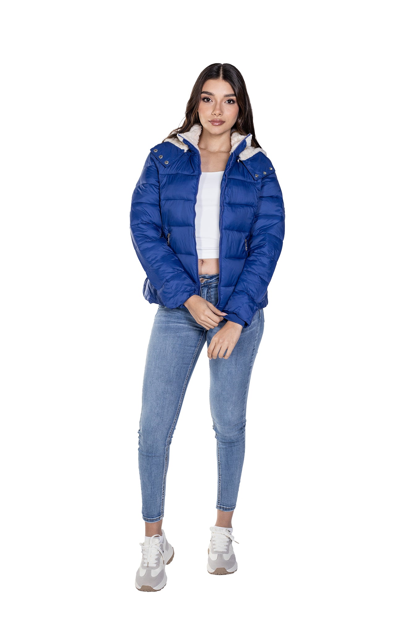 Chaqueta Padded Con Ovejero Para Mujer