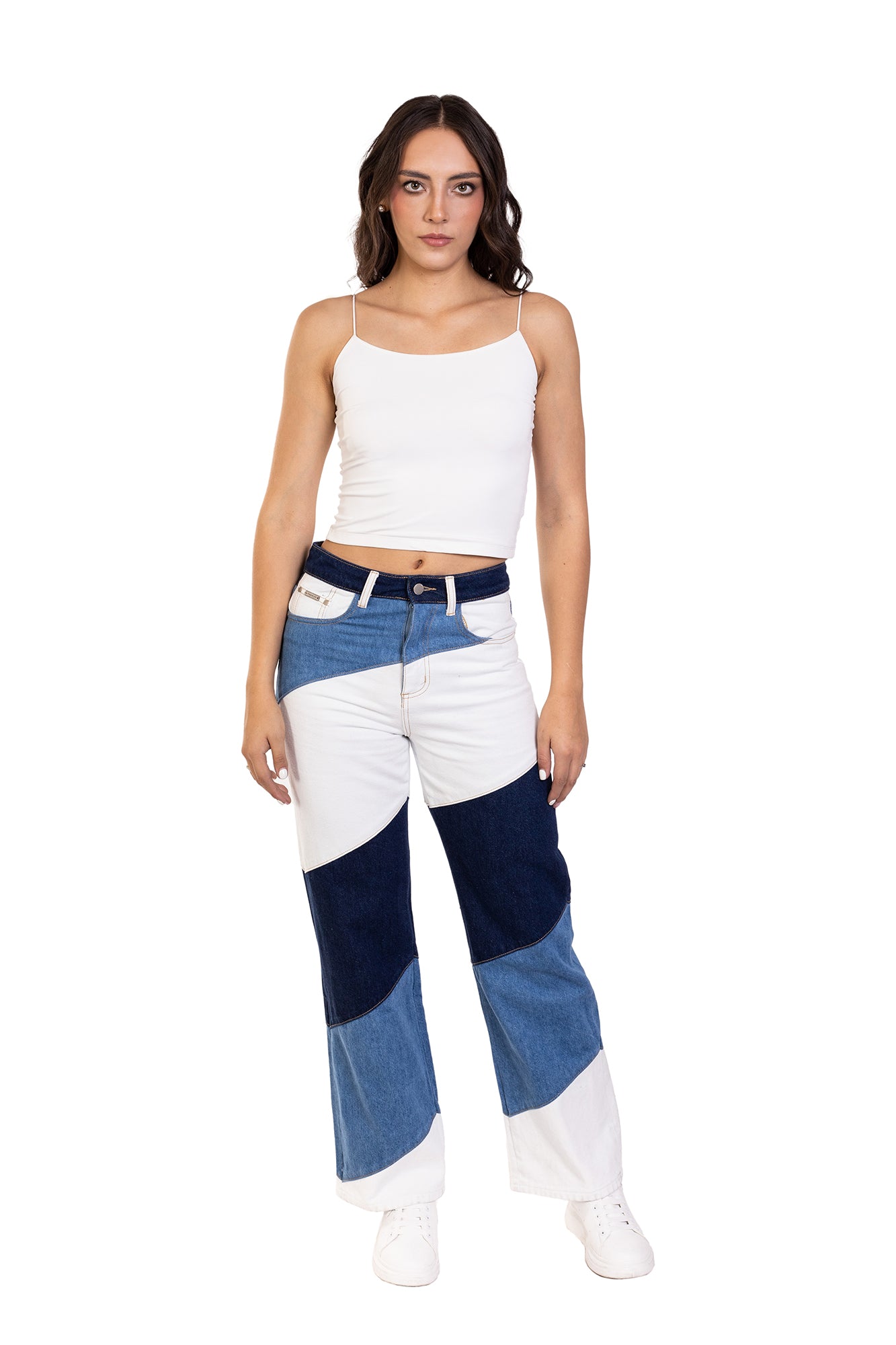 JEANS WIDE LEG PATCHWORK