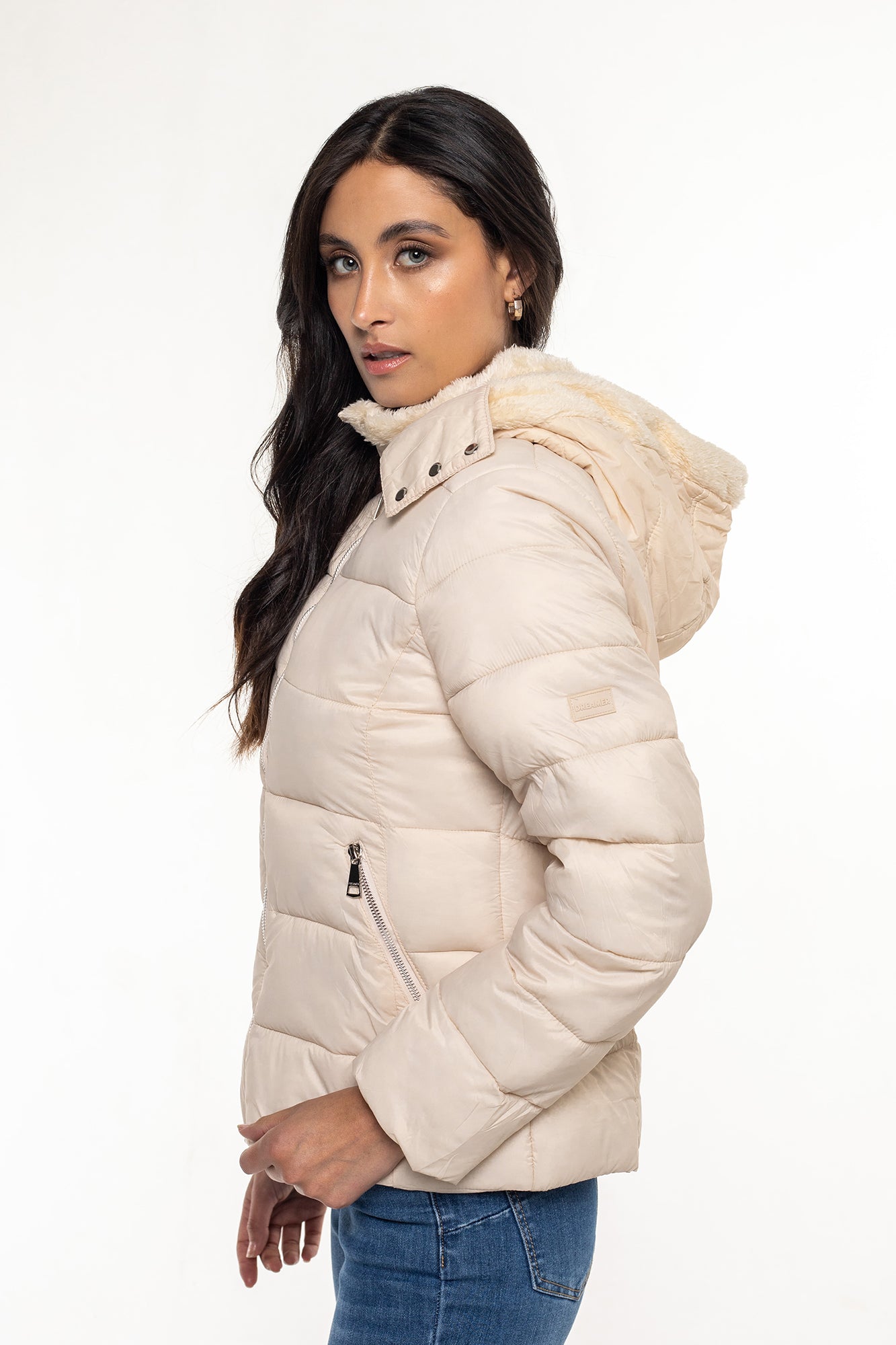 Chaqueta Padded Con Ovejero Para Mujer