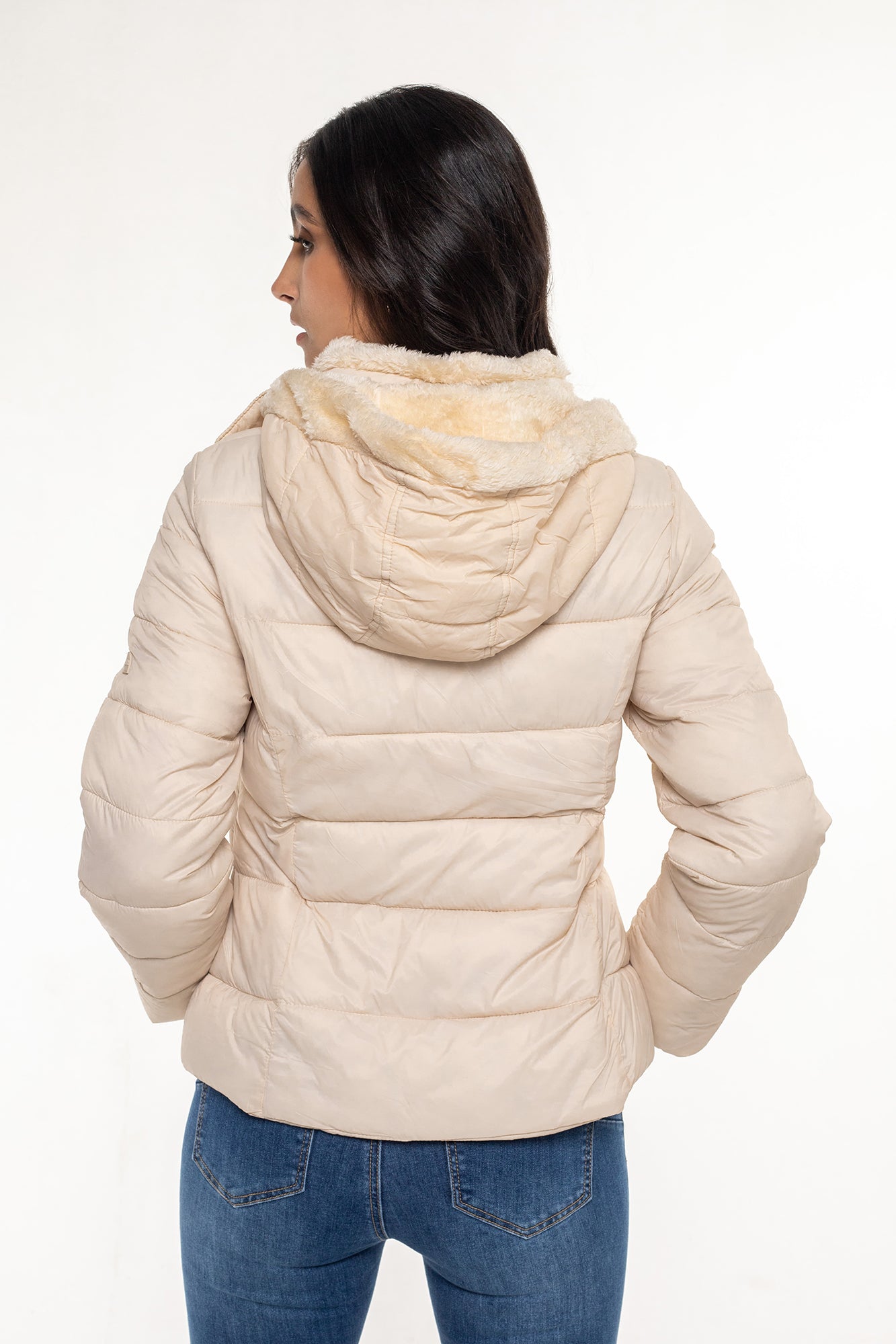Chaqueta Padded Con Ovejero Para Mujer