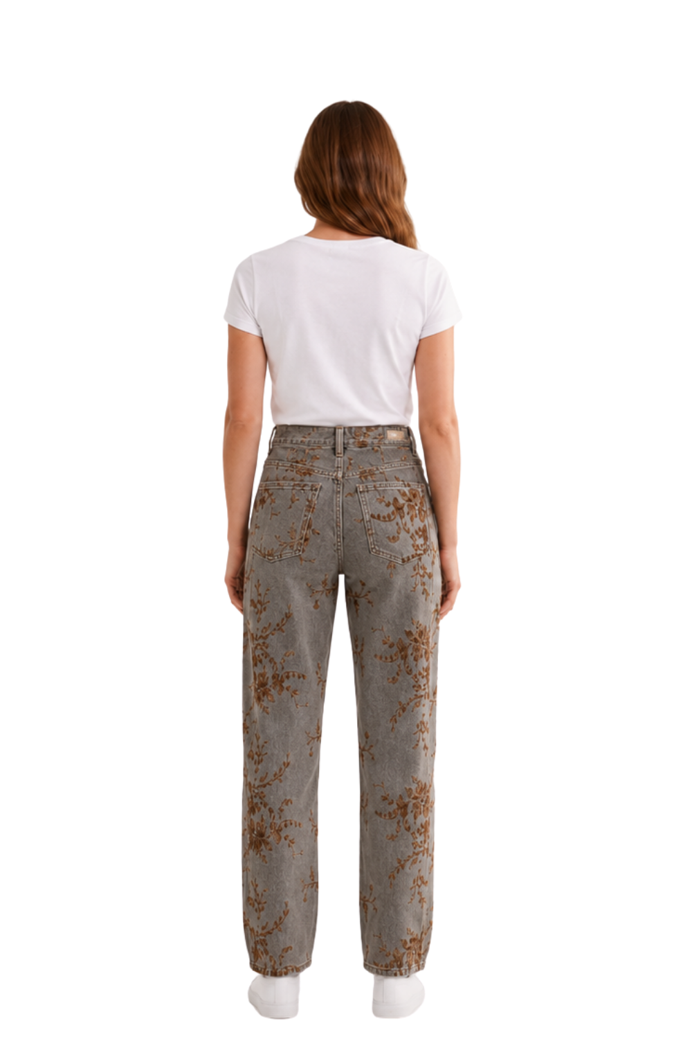 Jean Mujer Bordado Floral