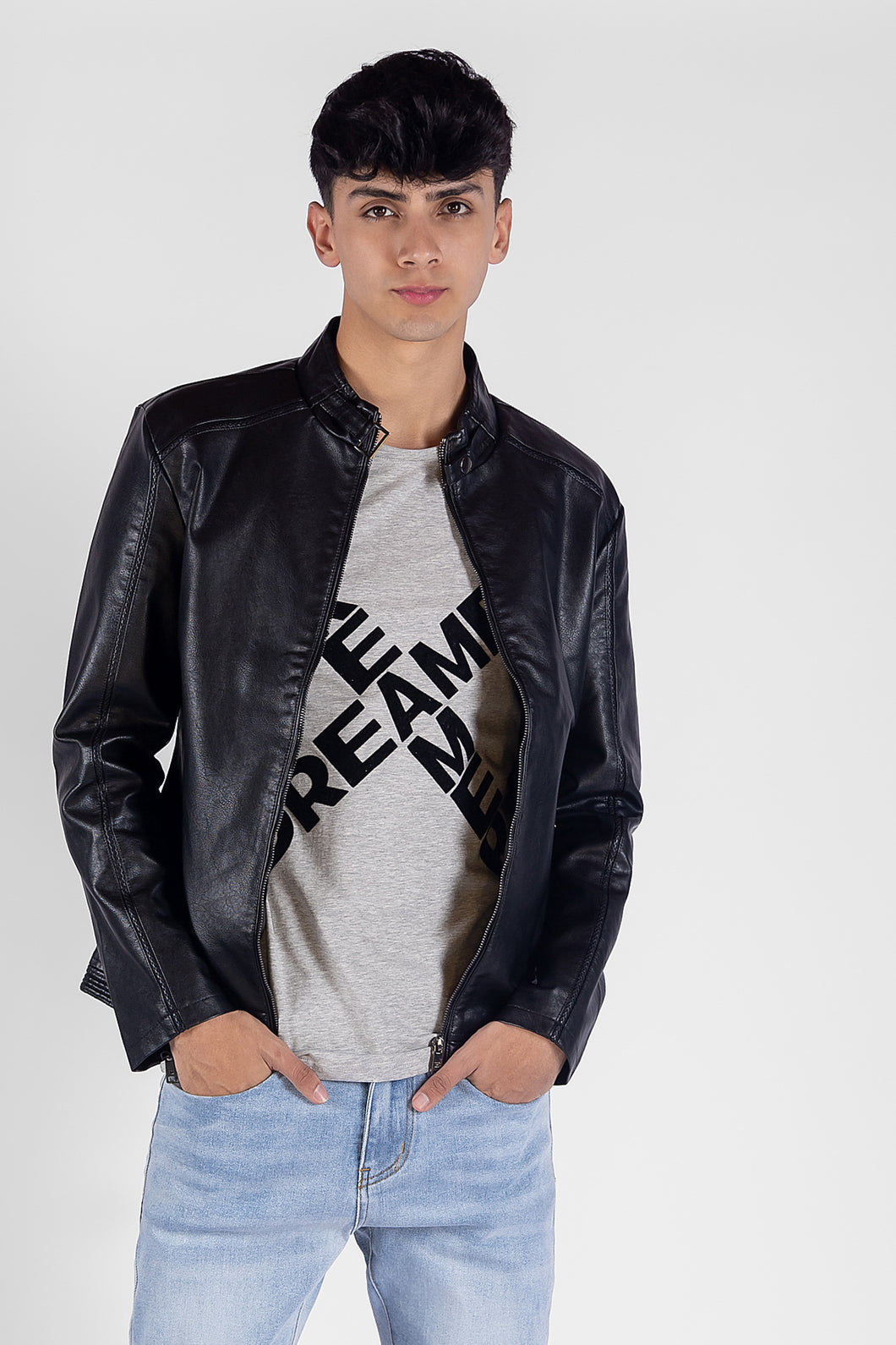 Chaqueta Tipo Cuero - Hombre