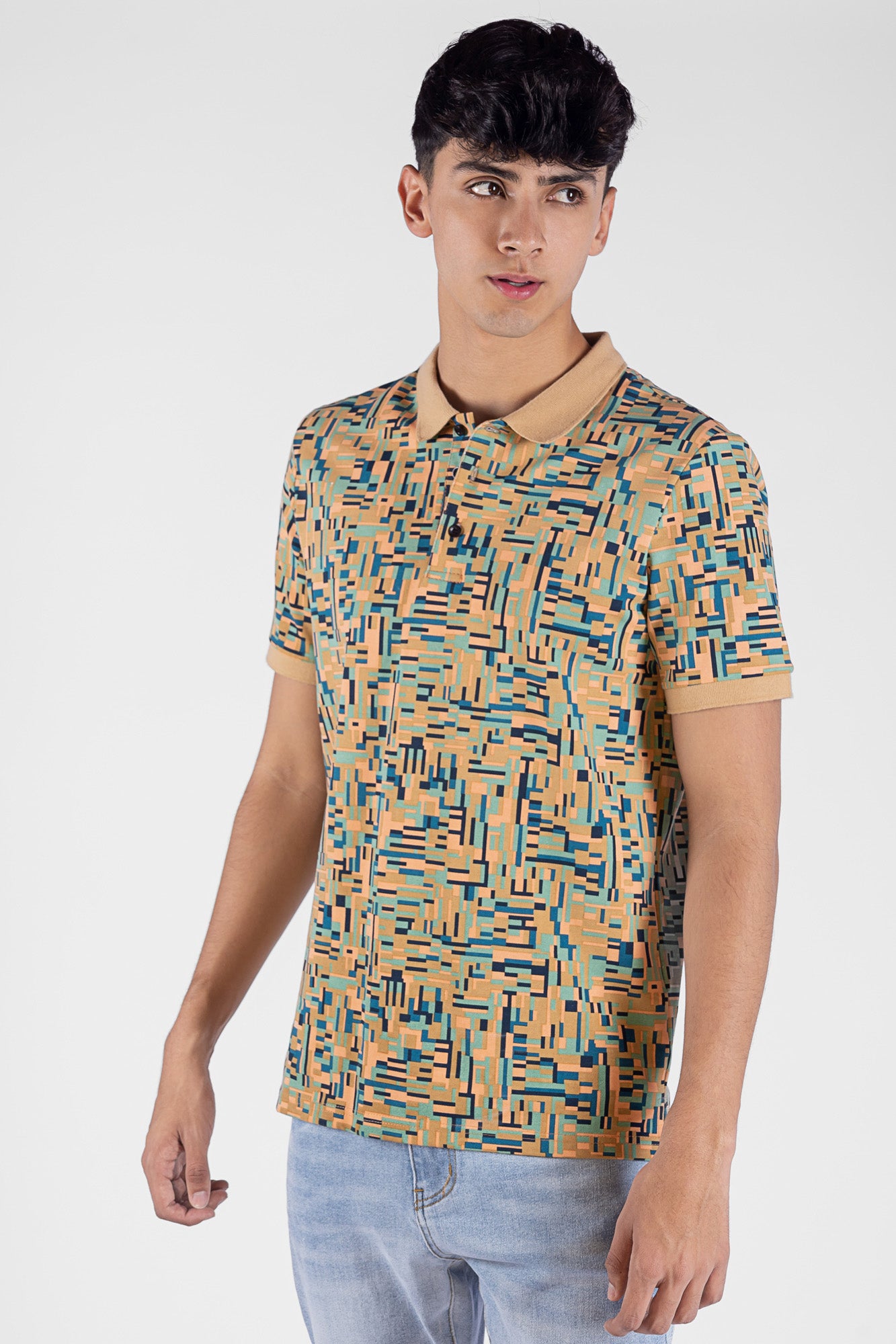 Camiseta Polo Estampada - Hombre