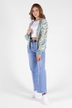 Cargar imagen en el visor de la galería, Cardigan Diseño Ondas Verde Para Mujer
