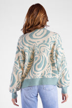 Cargar imagen en el visor de la galería, Cardigan Diseño Ondas Verde Para Mujer
