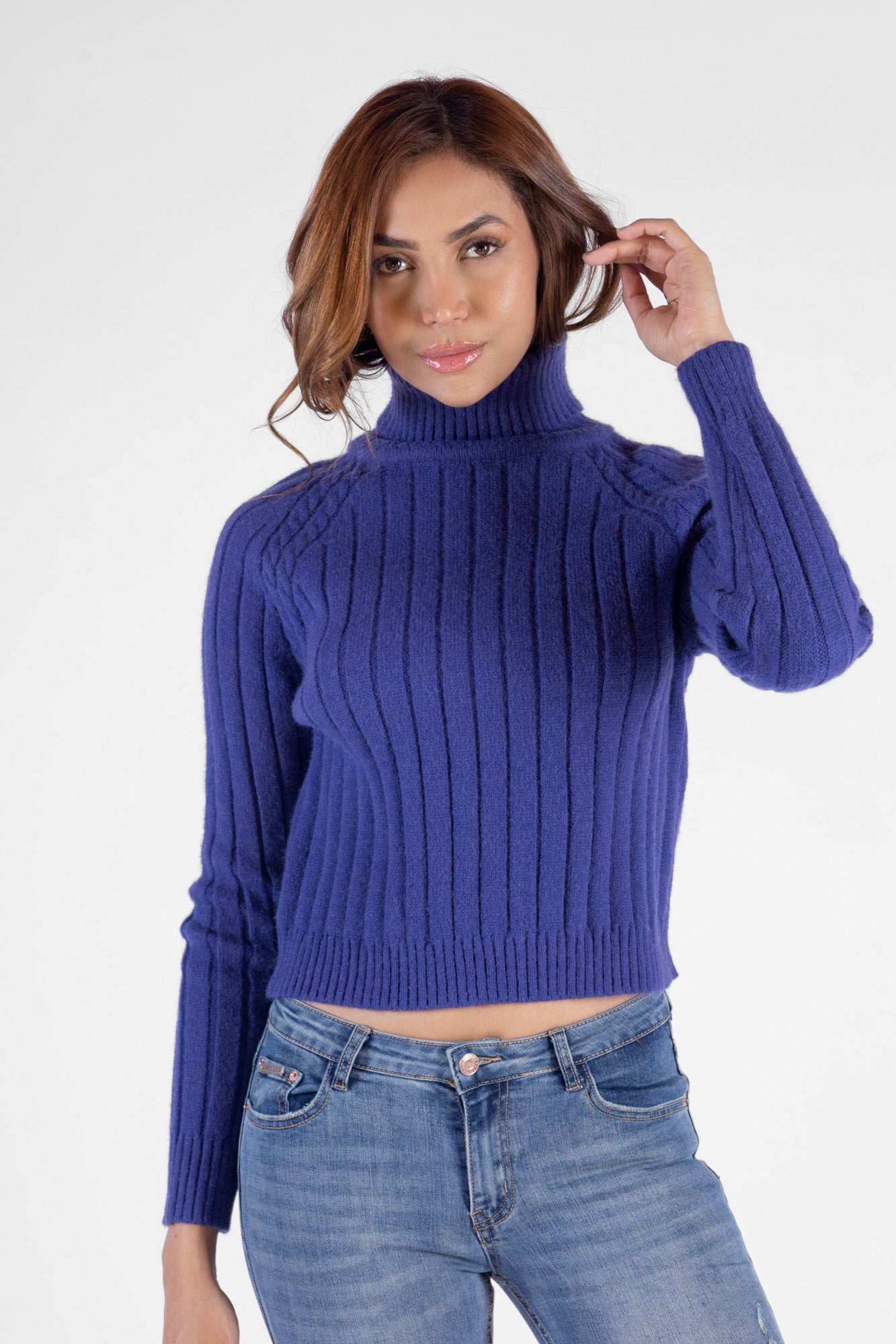 Sweater Cuello Alto Para Mujer
