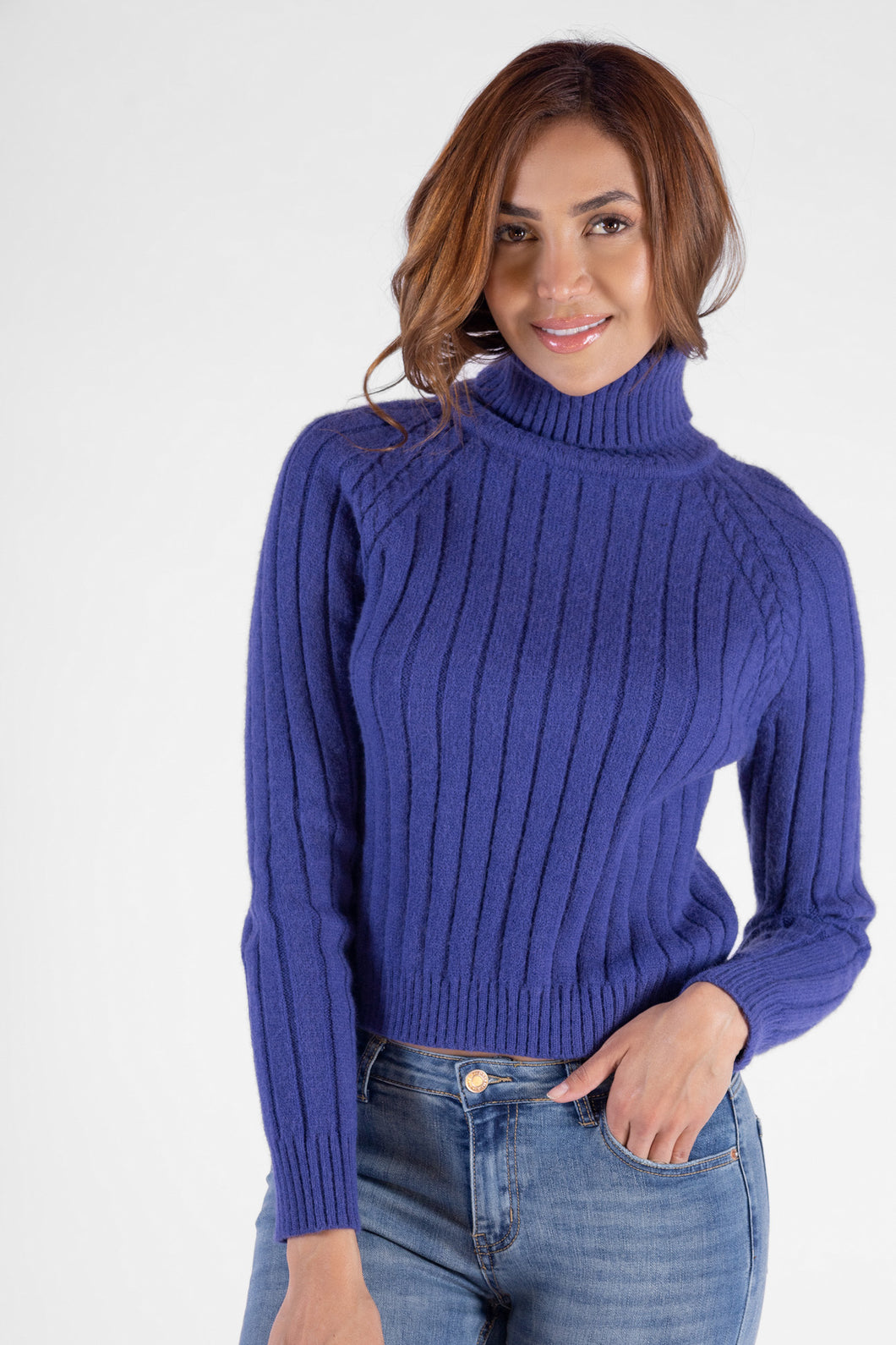 Sweater Cuello Alto Para Mujer