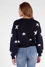Cargar imagen en el visor de la galería, Sweater Estrellas Negro Para Mujer
