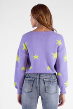 Cargar imagen en el visor de la galería, Sweater Estrellas Morado Para Mujer
