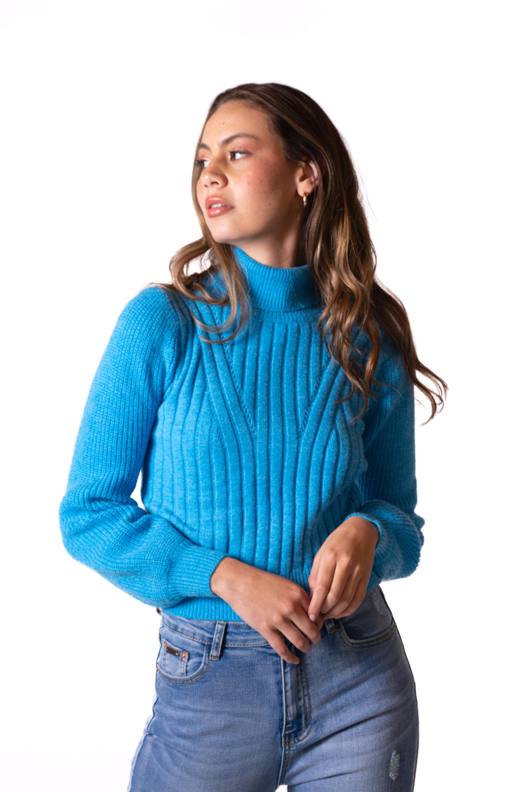 Sweater Cuello Alto Para Mujer