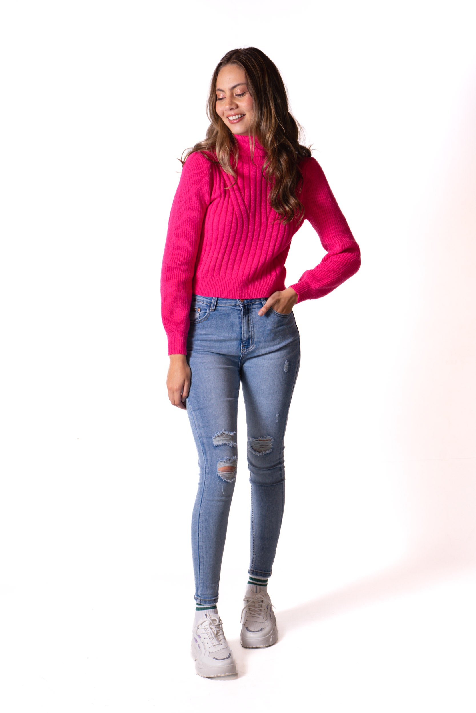 Sweater Cuello Alto Para Mujer