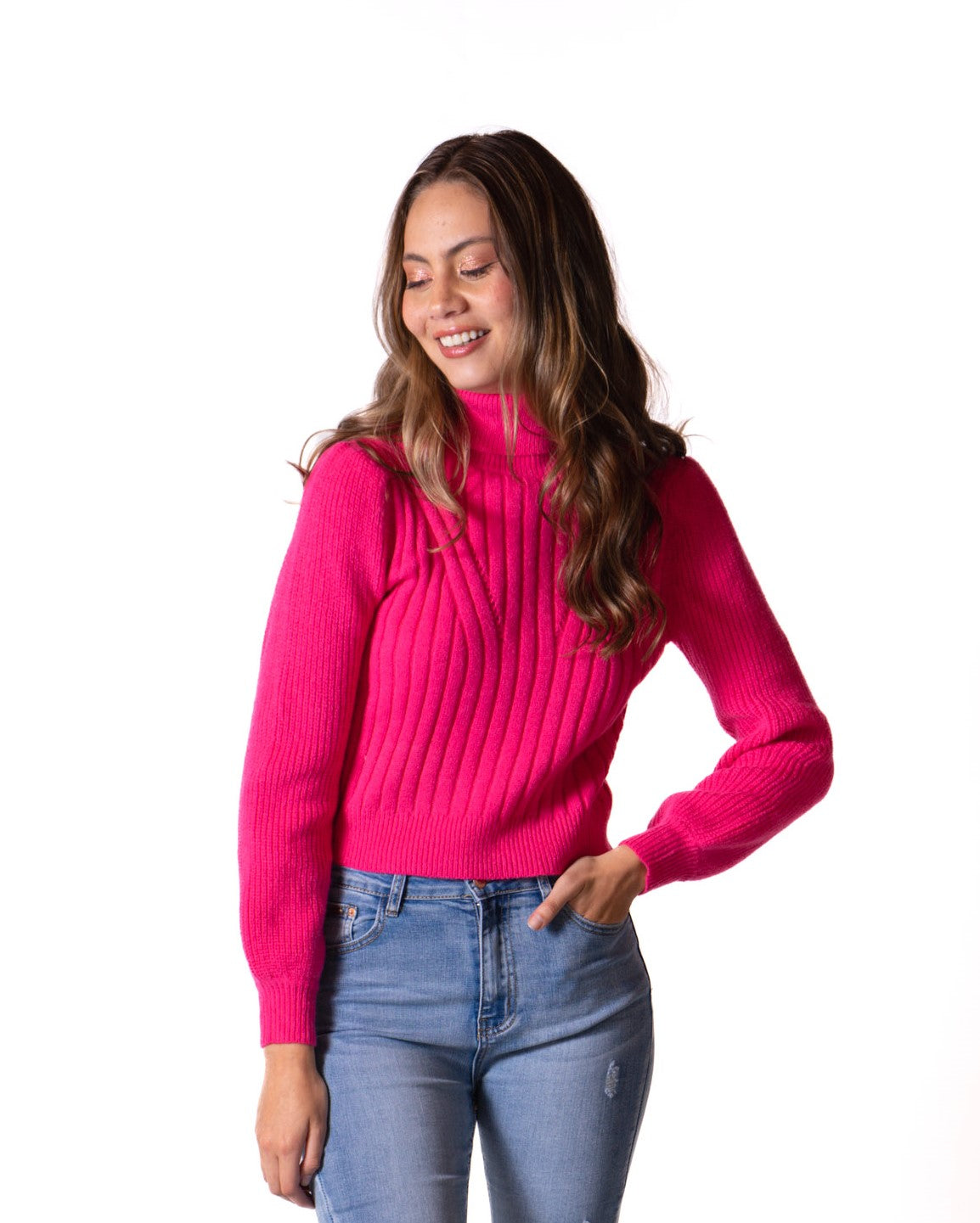 Sweater Cuello Alto Para Mujer