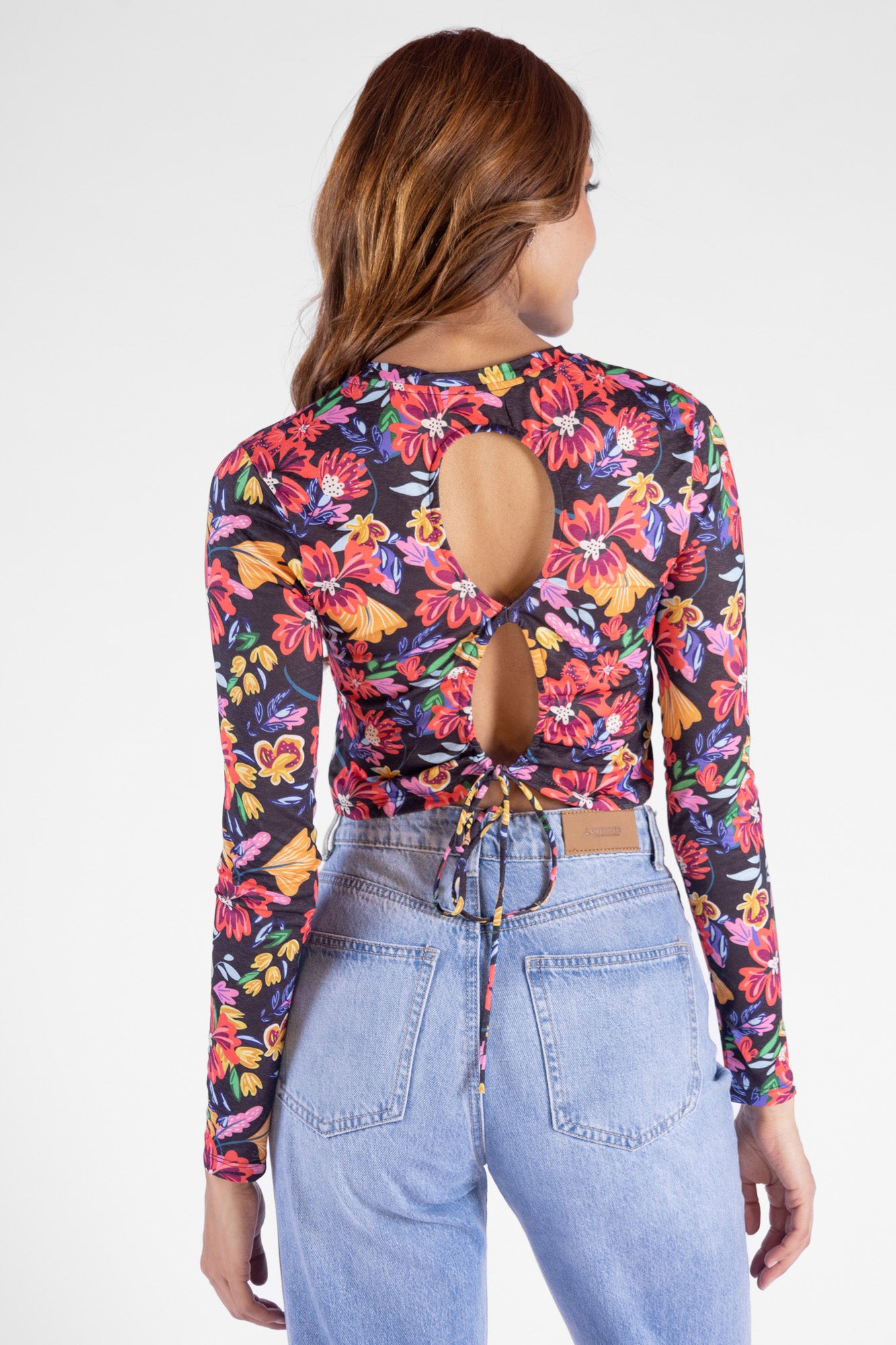 Blusa Manga Larga Flores