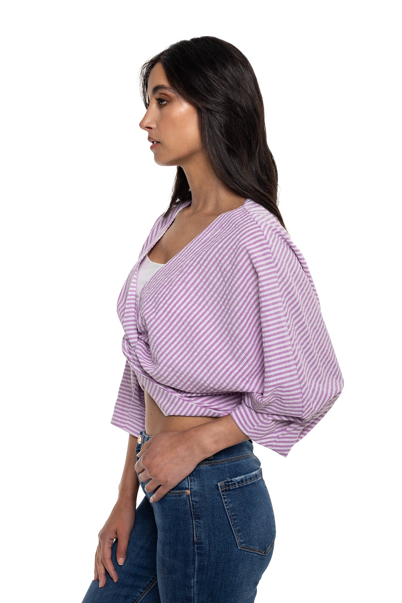 Blusa Frunce Oversize Para Mujer