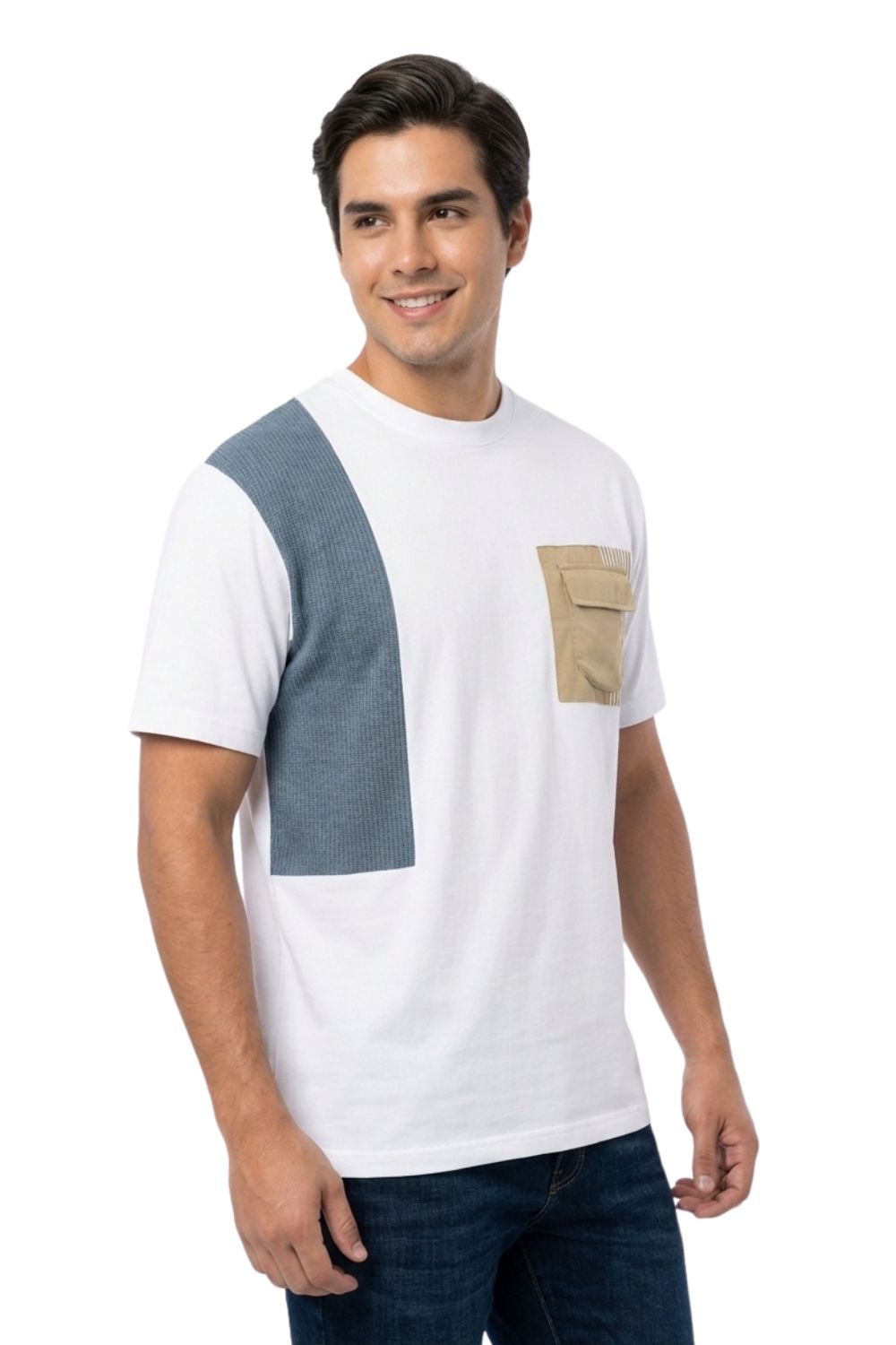 Camiseta  Combinada con Bolsillo Frontal