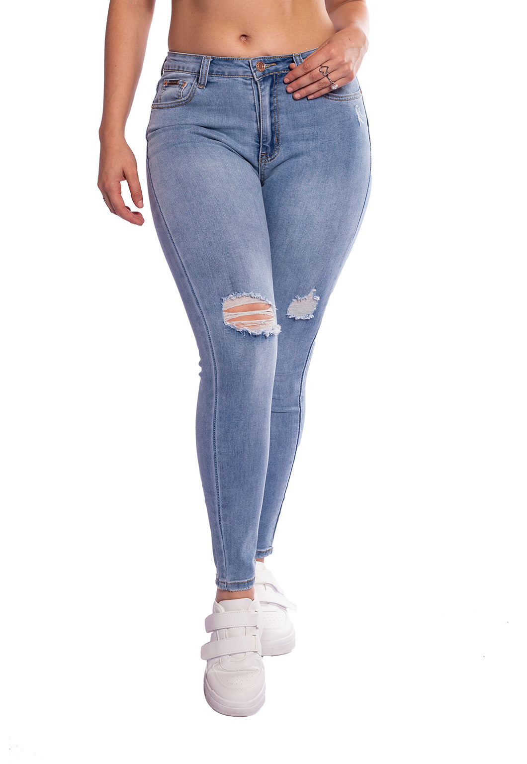Jean Mide Rise Para Mujer