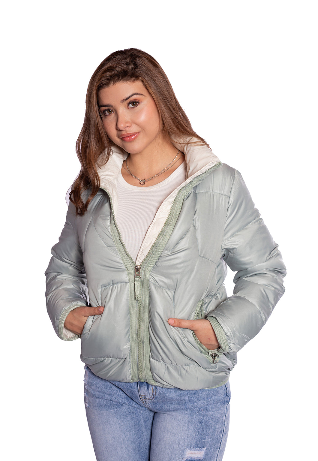 Puffer Jacket Para Mujer