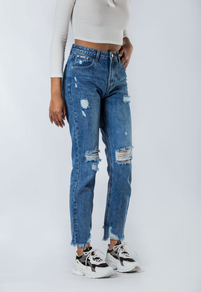 Jean Mom Fit para mujer