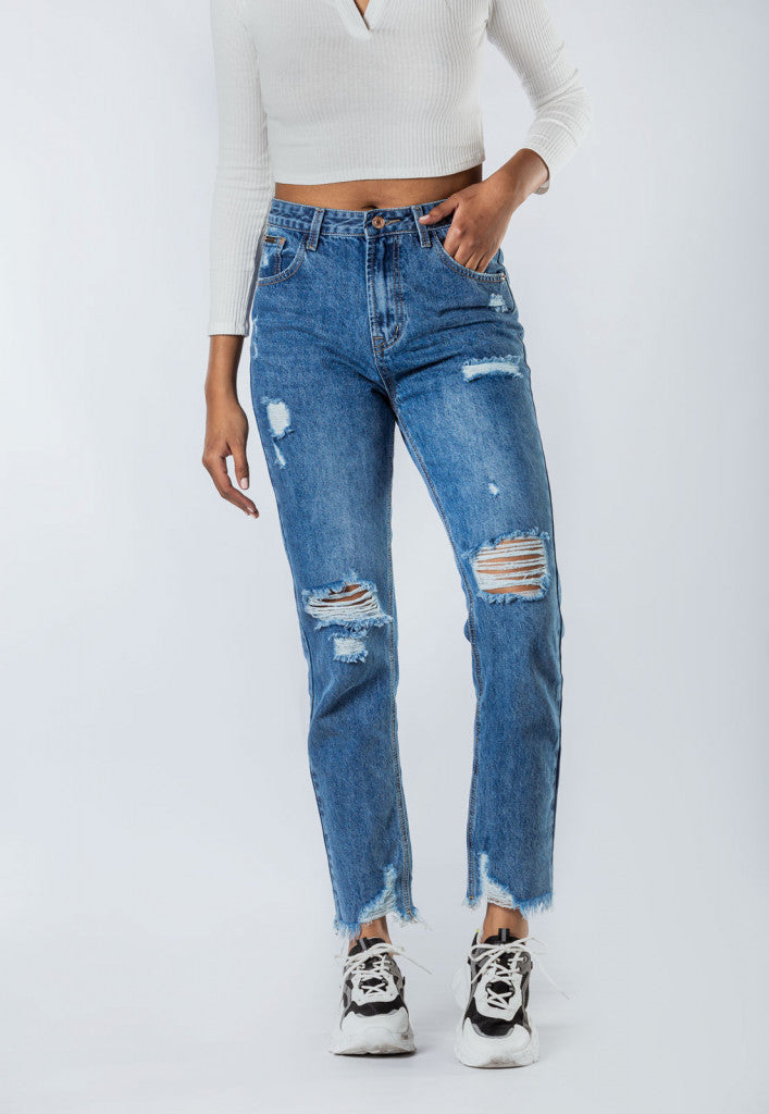 Jean Mom Fit para mujer