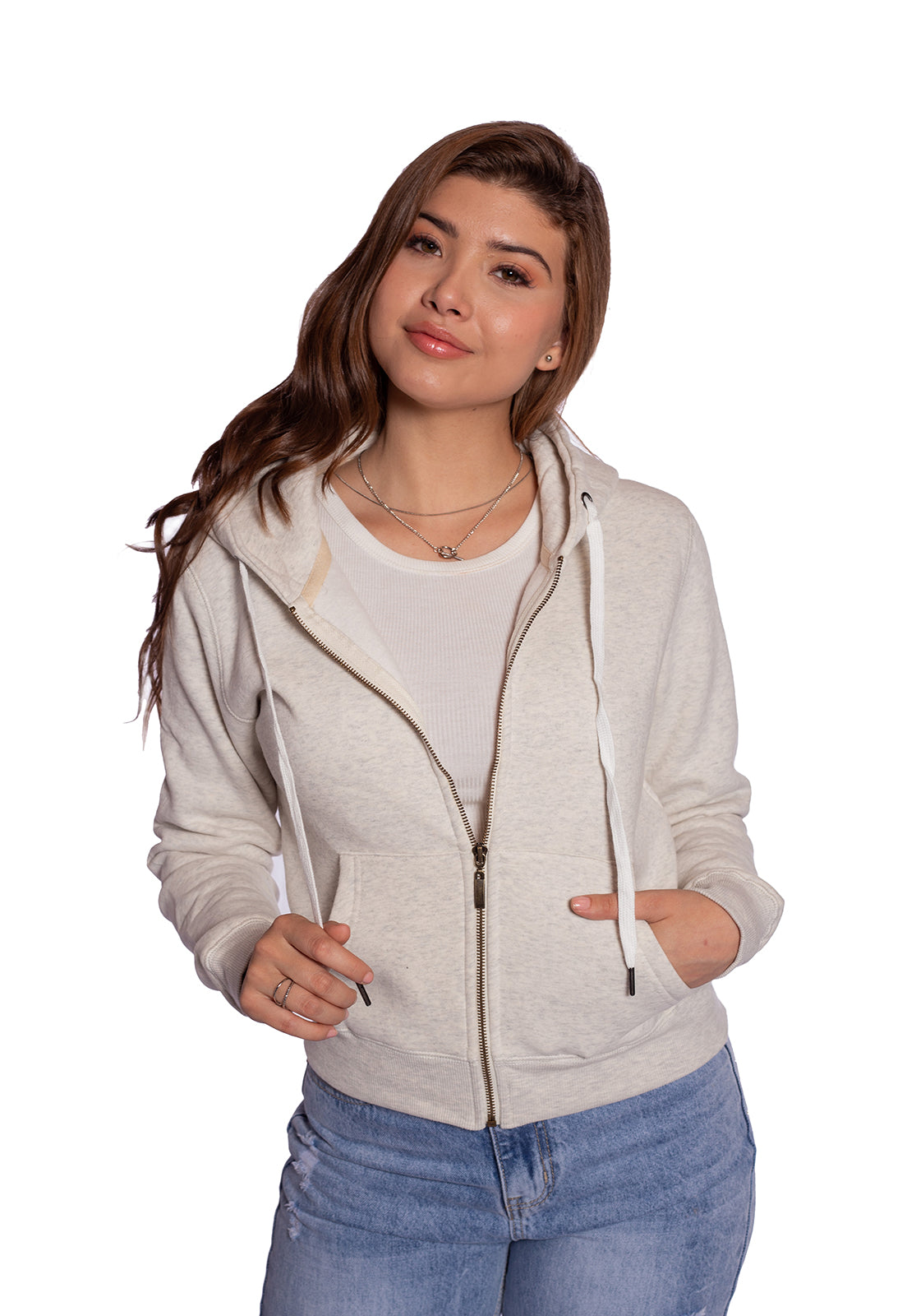 Hoodie Gris Para Mujer