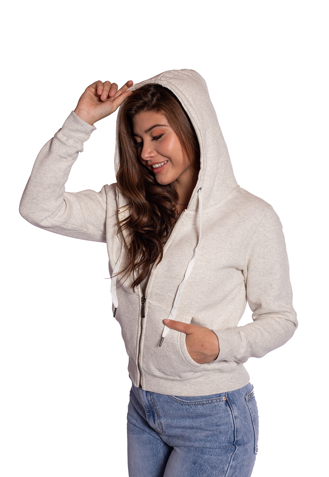 Hoodie Gris Para Mujer