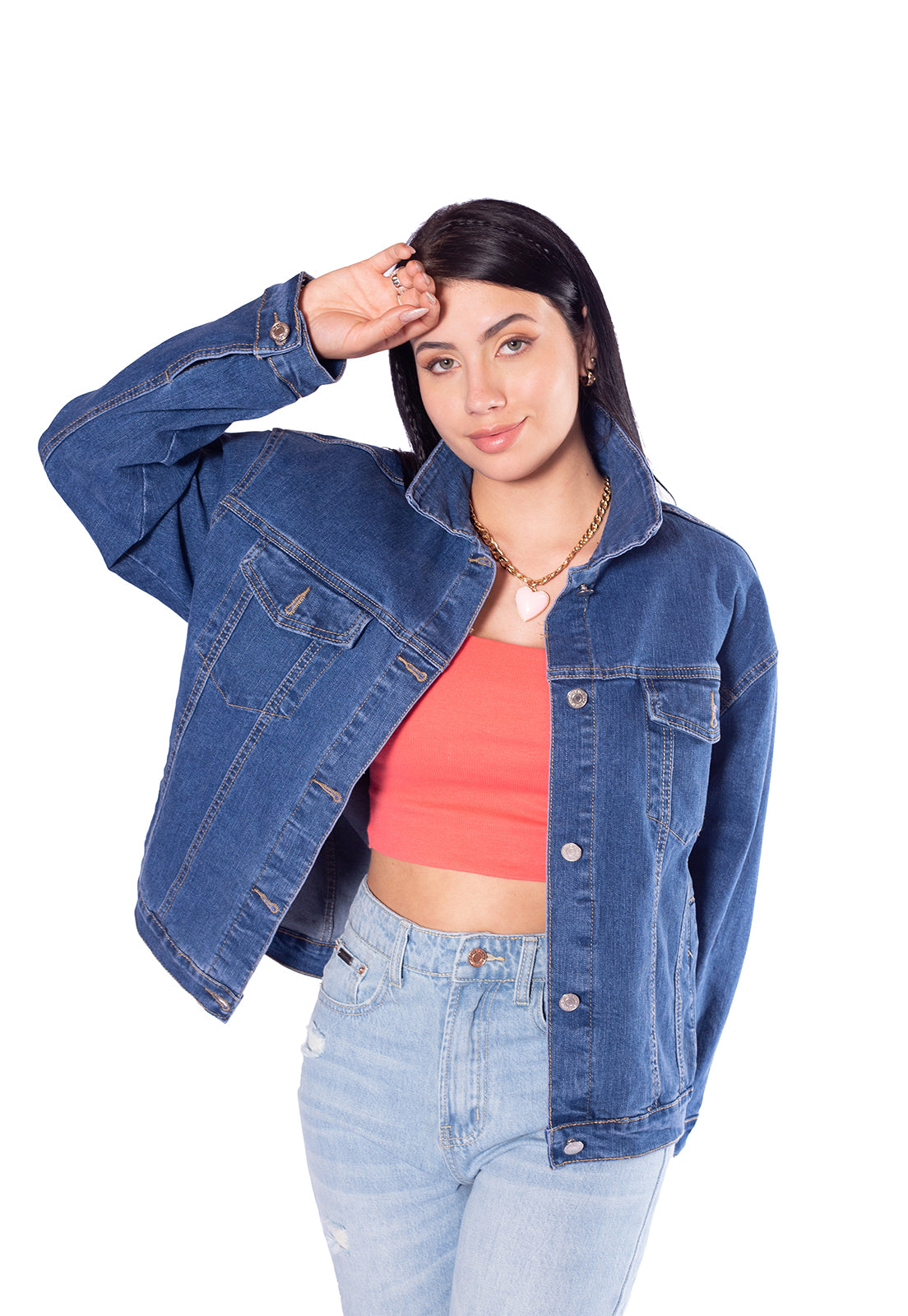 Chaqueta Denim Para Mujer