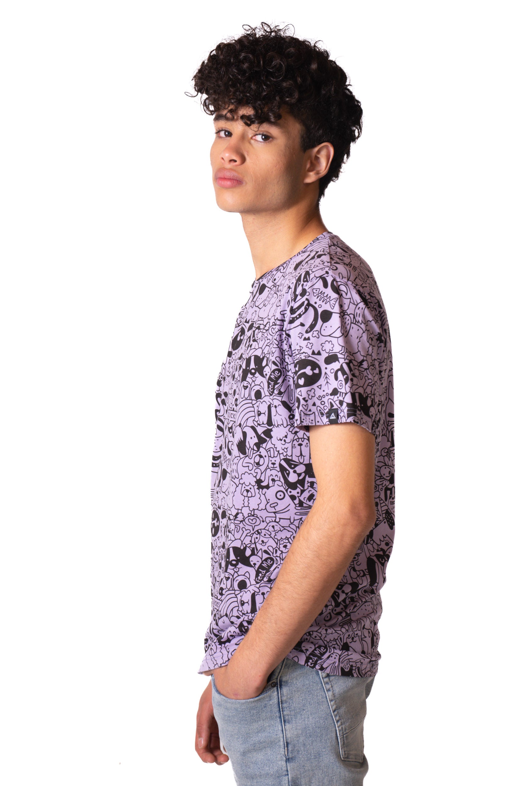 Camiseta Manga Corta Estampada Para Hombre