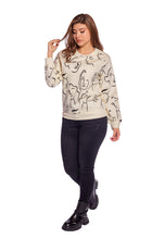 Cargar imagen en el visor de la galería, Hoodie Cuello Redondo Beige Para Mujer
