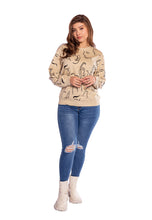Cargar imagen en el visor de la galería, Hoodie Cuello Redondo Cafe Para Mujer
