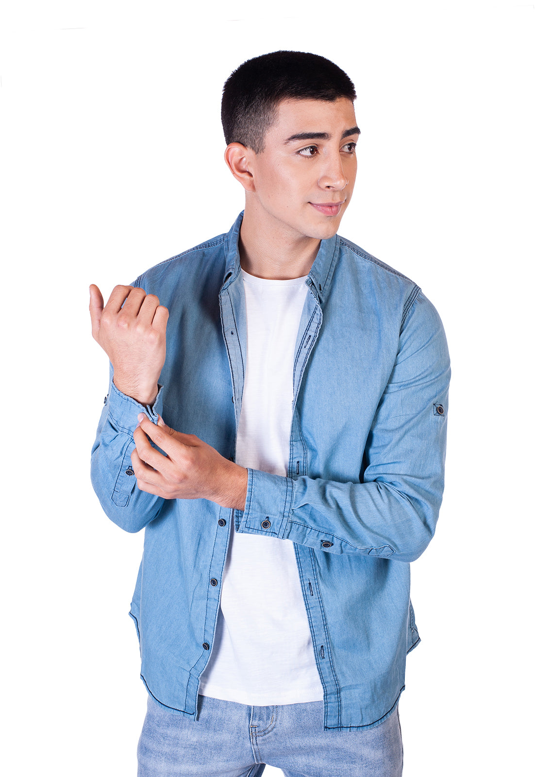 Camisa Azul Para Hombre