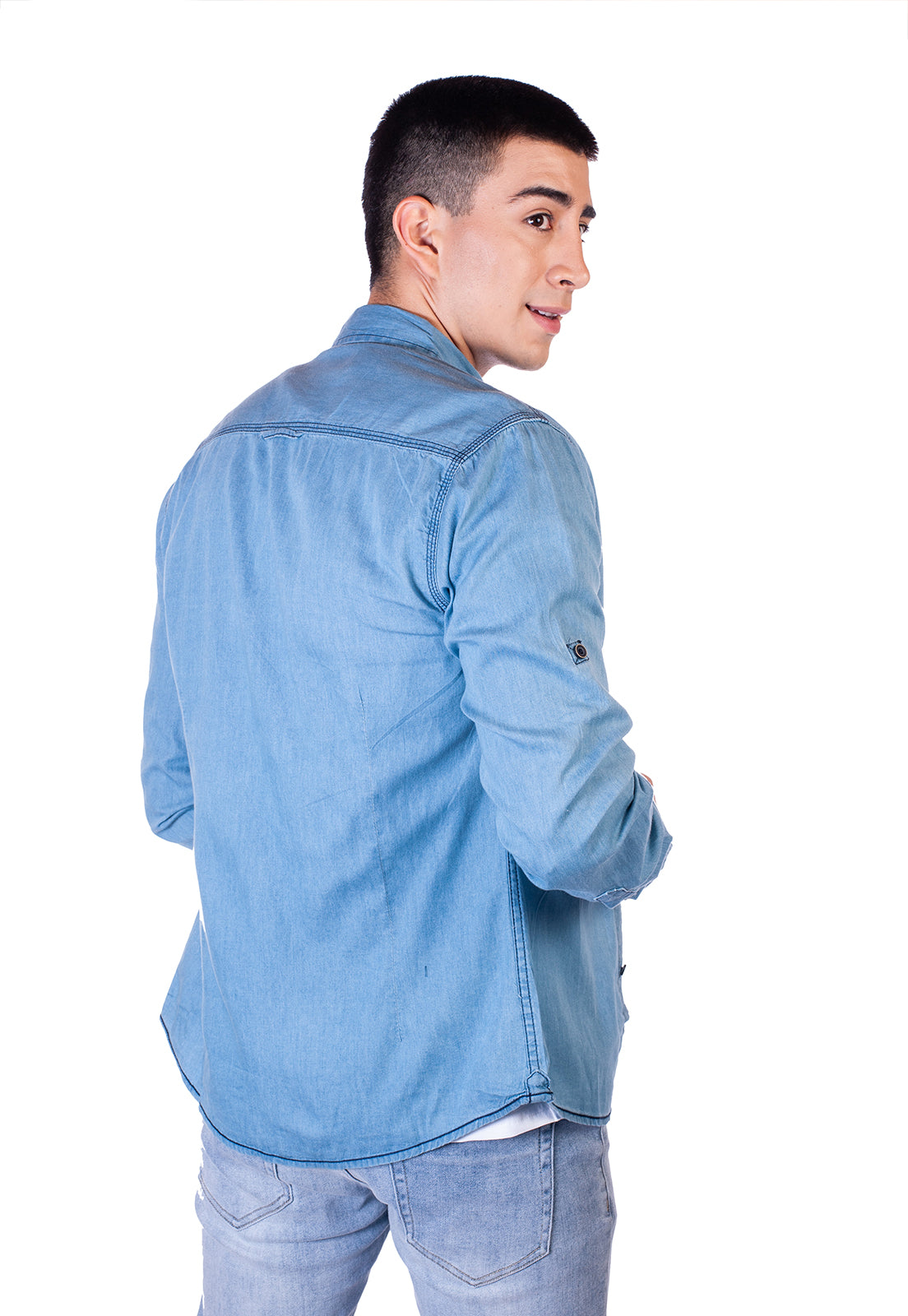 Camisa Azul Para Hombre
