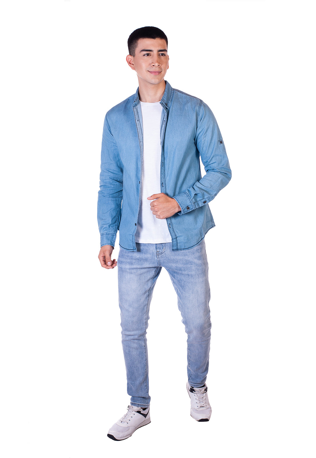 Camisa Azul Para Hombre
