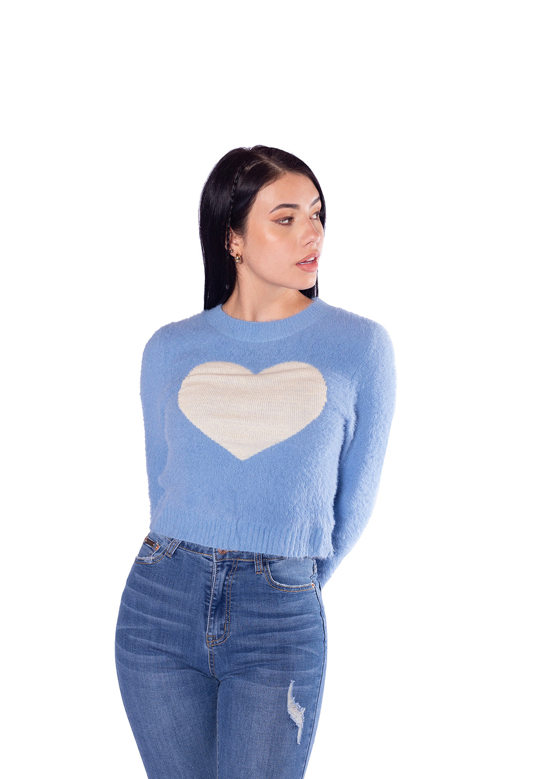 Sweater Heart Afelpado Para Mujer