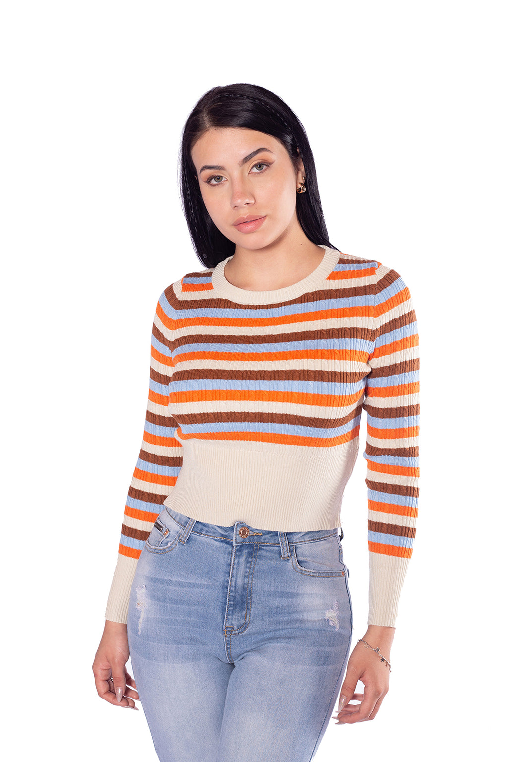 Sweater Rayas Para Mujer