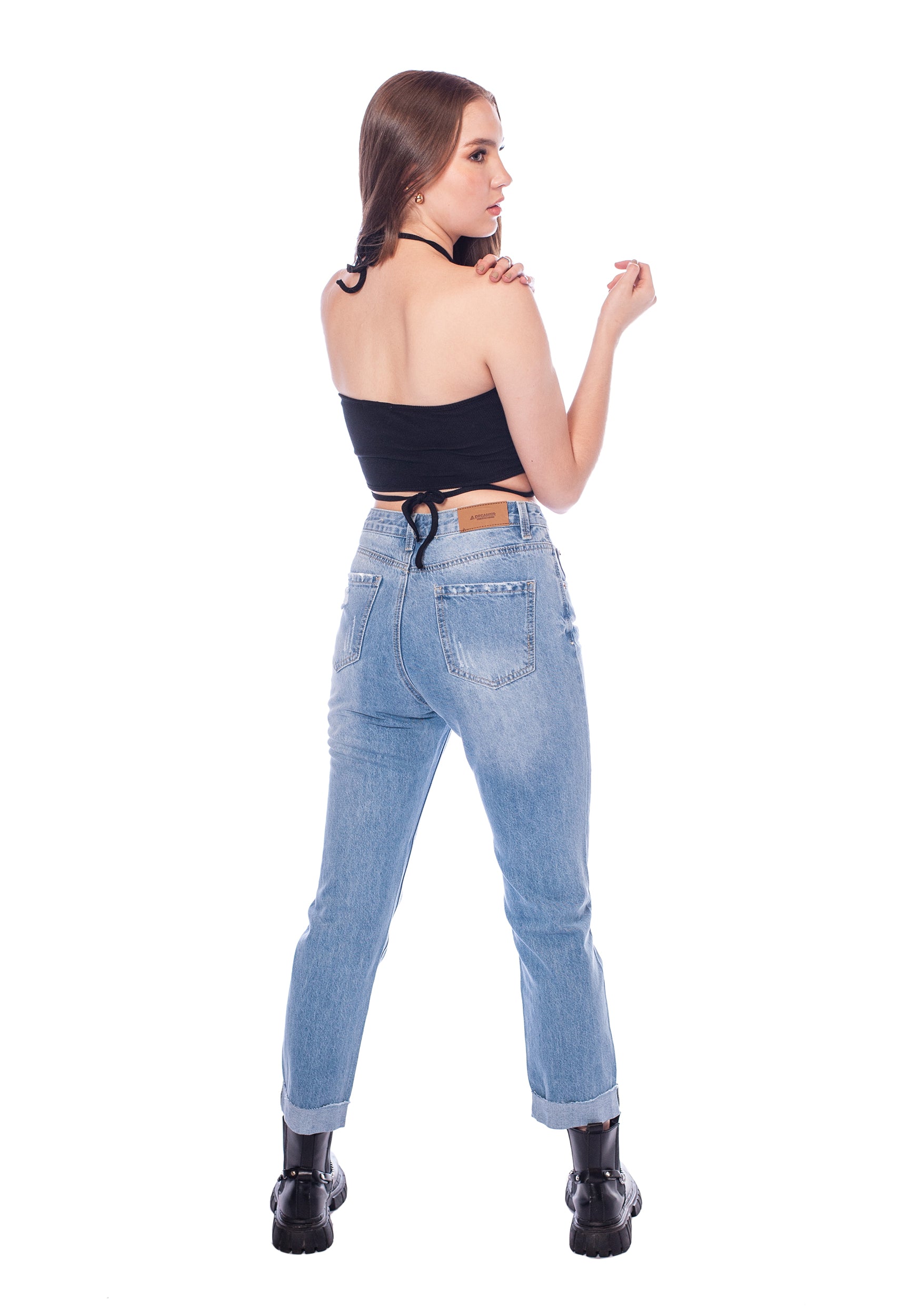 Crop top listón para mujer