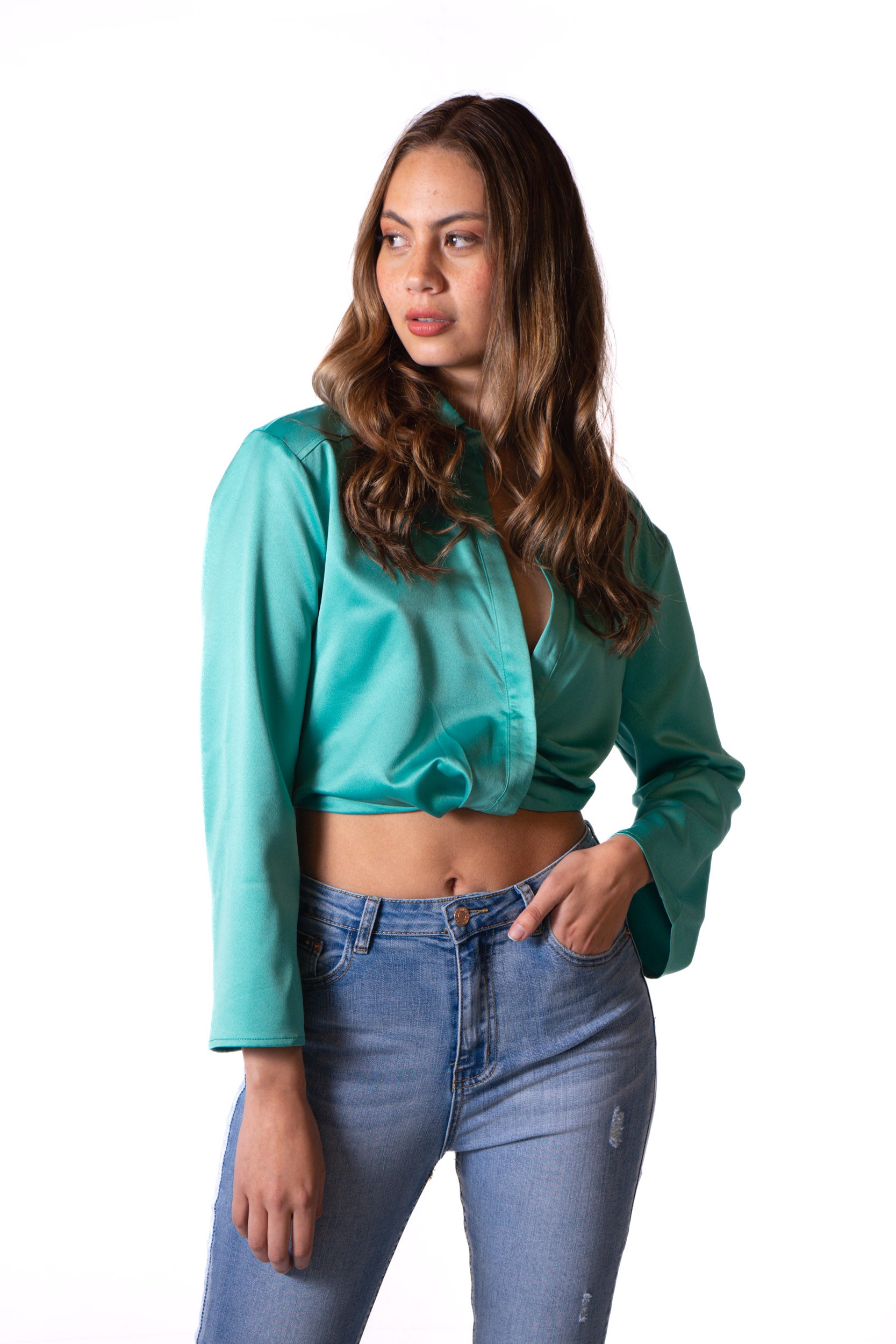 Blusa En Satín Para mujer